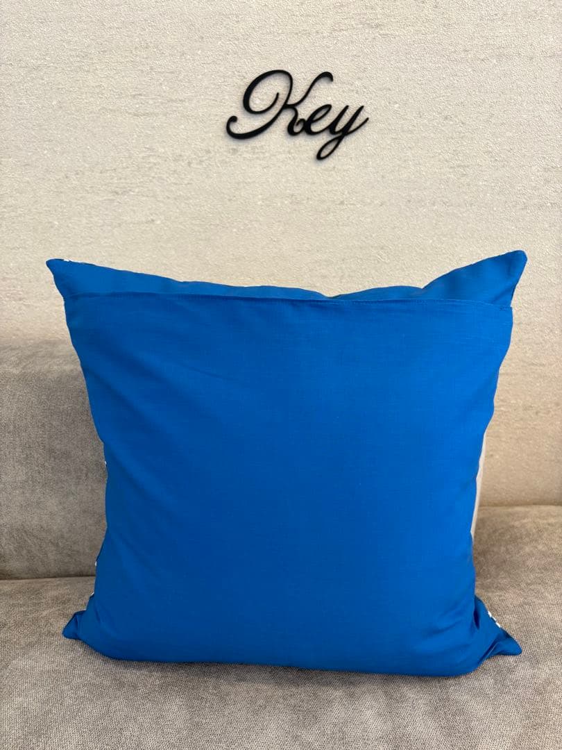 ミナペルホネン　ハンドメイドクッションカバー★タンバリンブルーxライトブルー