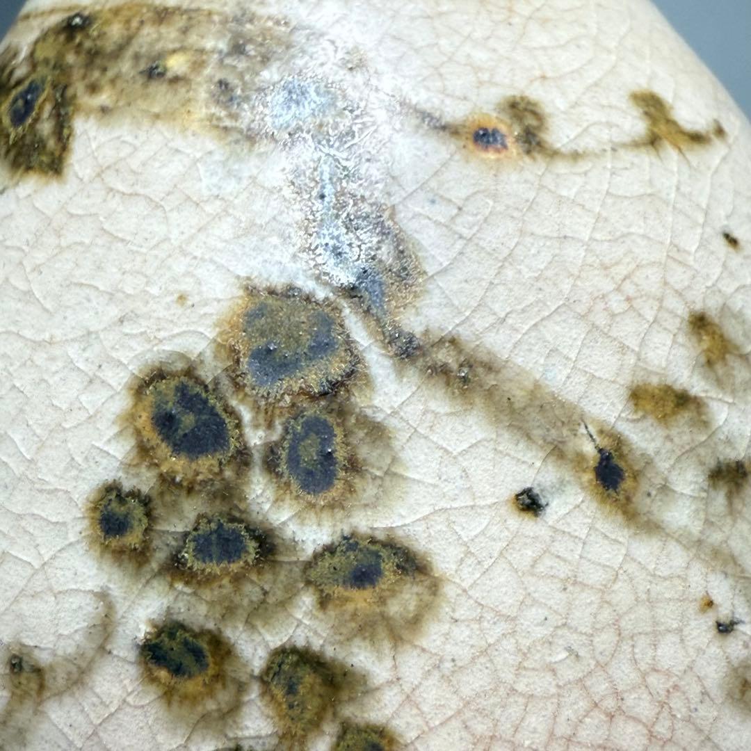 李朝　粉青沙器　鉄絵葡萄文徳利　古美術　蒐集家放出品　高さ14cm　朝鮮美術