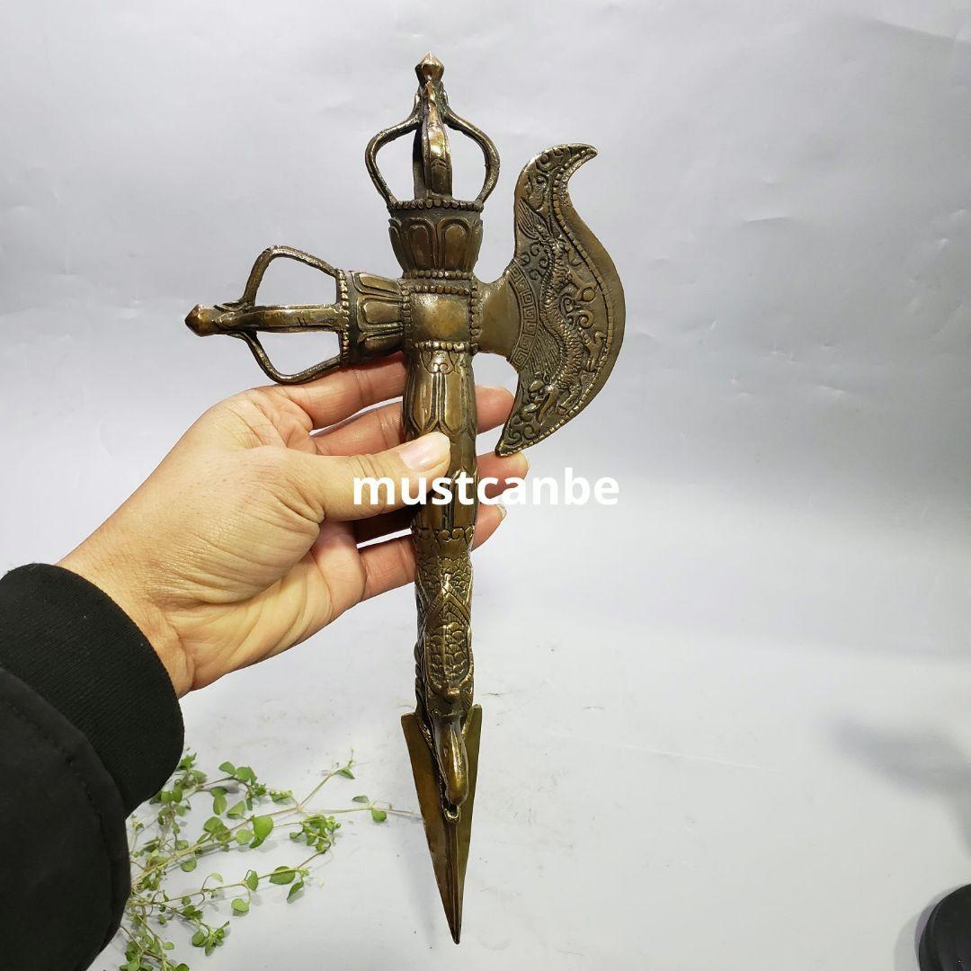 銅器 威徳金剛杵 降魔杵 銅製品 鎮宅 辟邪 開運 風水 招財 置物 工芸品