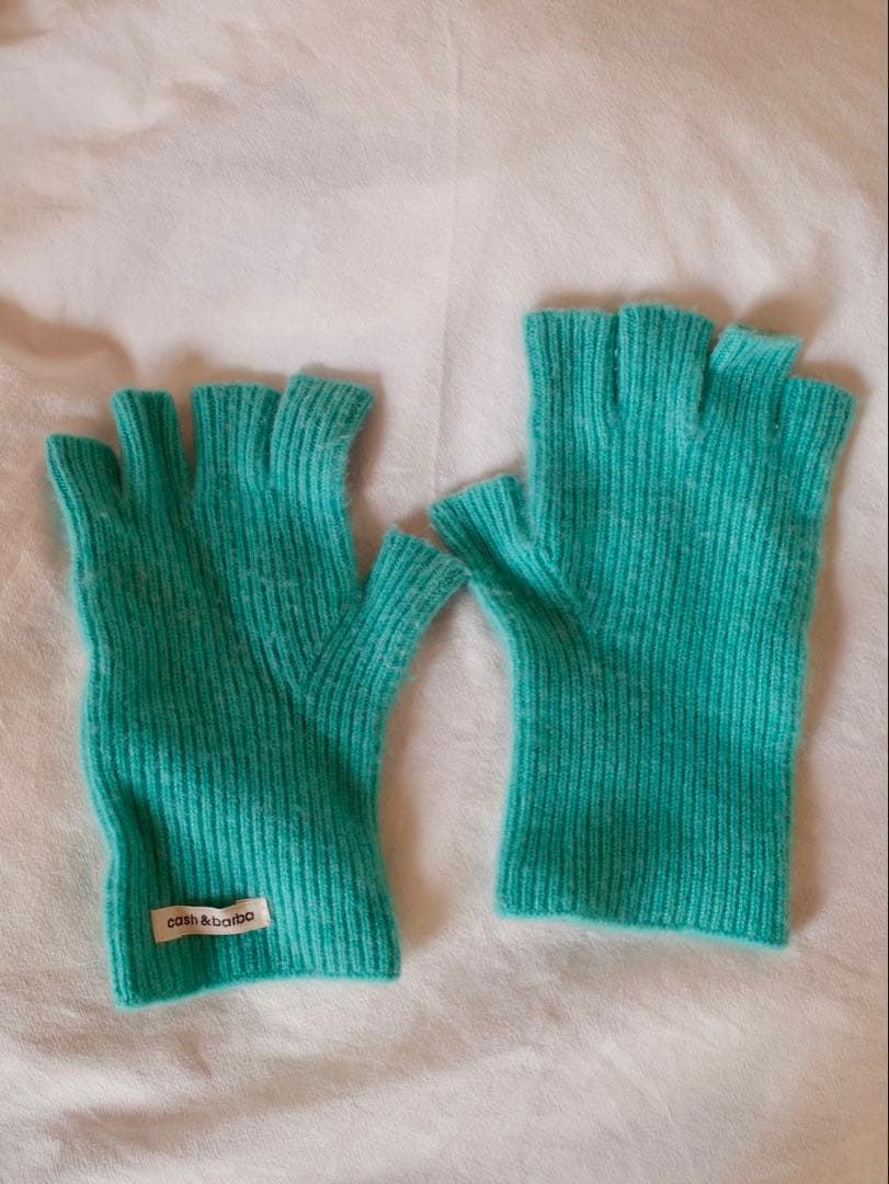 cash & barba オープンフィンガーグローブ ターコイズ