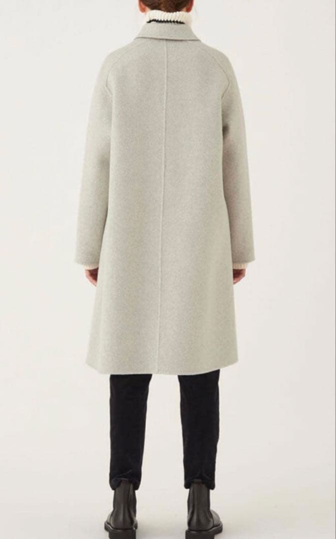 ギャルリーヴィー ウールカシミヤダブルフェイス オーバーコート ネイビー