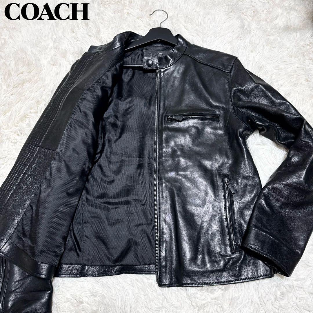 激レア！ 美品✨ COACH ライダースジャケット シングル 黒