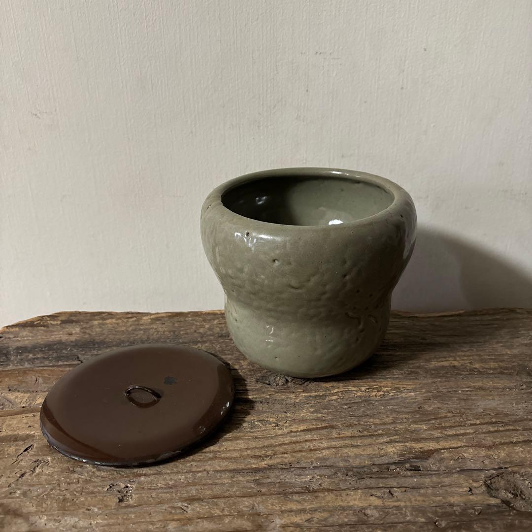 古伊万里青磁水差　江戸　初期　茶道具　抹茶　古民芸　アンティーク　方丈唯心　李朝