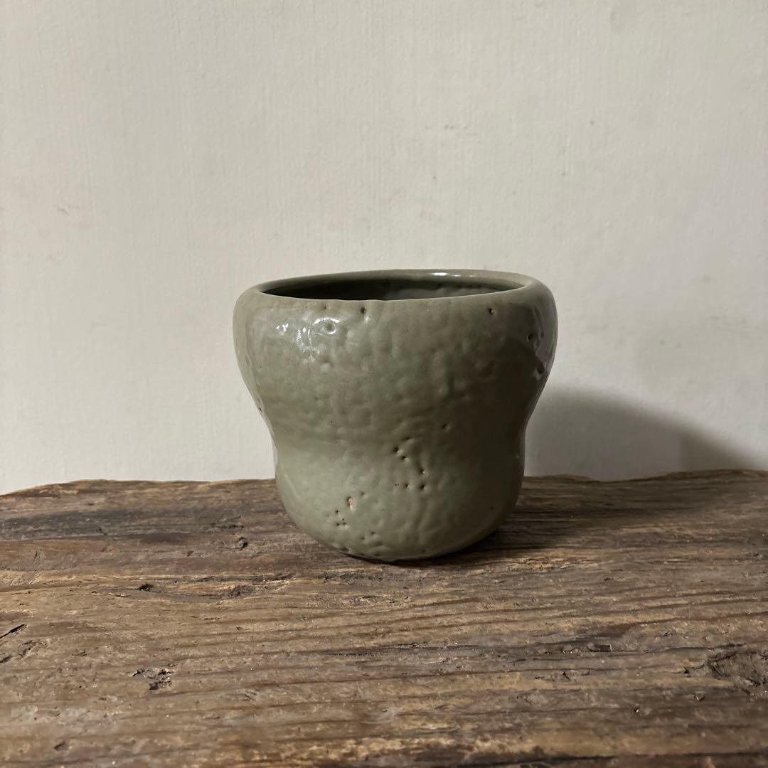 古伊万里青磁水差　江戸　初期　茶道具　抹茶　古民芸　アンティーク　方丈唯心　李朝