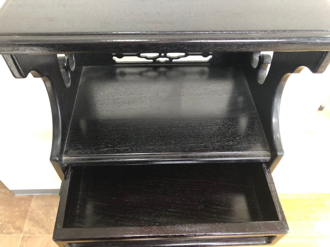 カリモク製 紫檀 黒檀 置床 花台