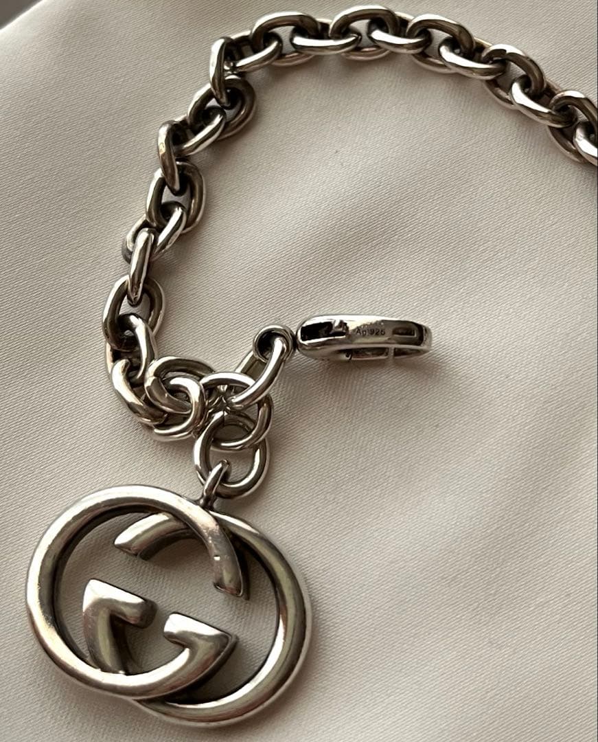 ☆りなこ。☆GUCCI メンズ インターロッキング ブレスレット