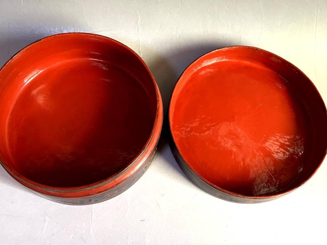 蓋物■キンマの丸函 真心 昇造物？ 太宝 丸香合 丸箱 踊る女性人物絵 骨董品■