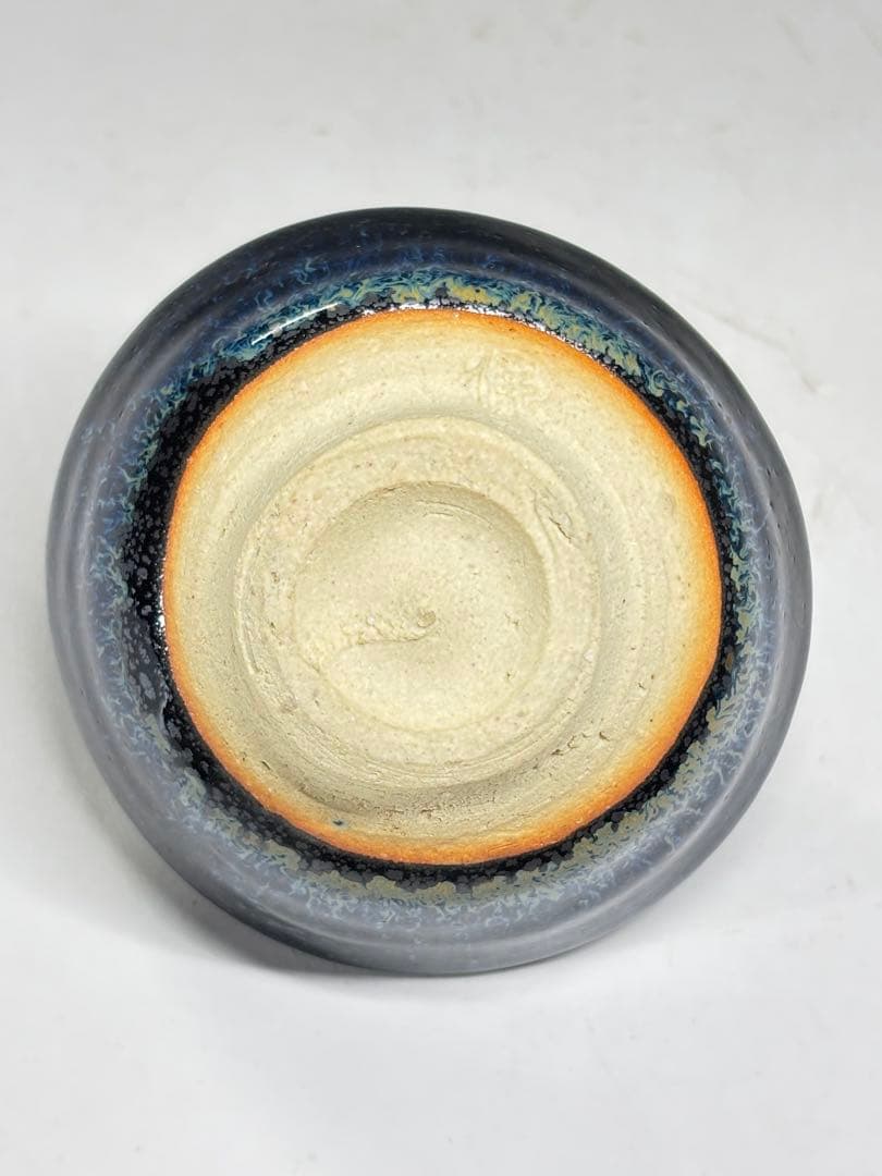 日本工芸会正会員『清水保孝』造 窯変天目釉ぐい呑 共箱 栞付き 盃 本物保証