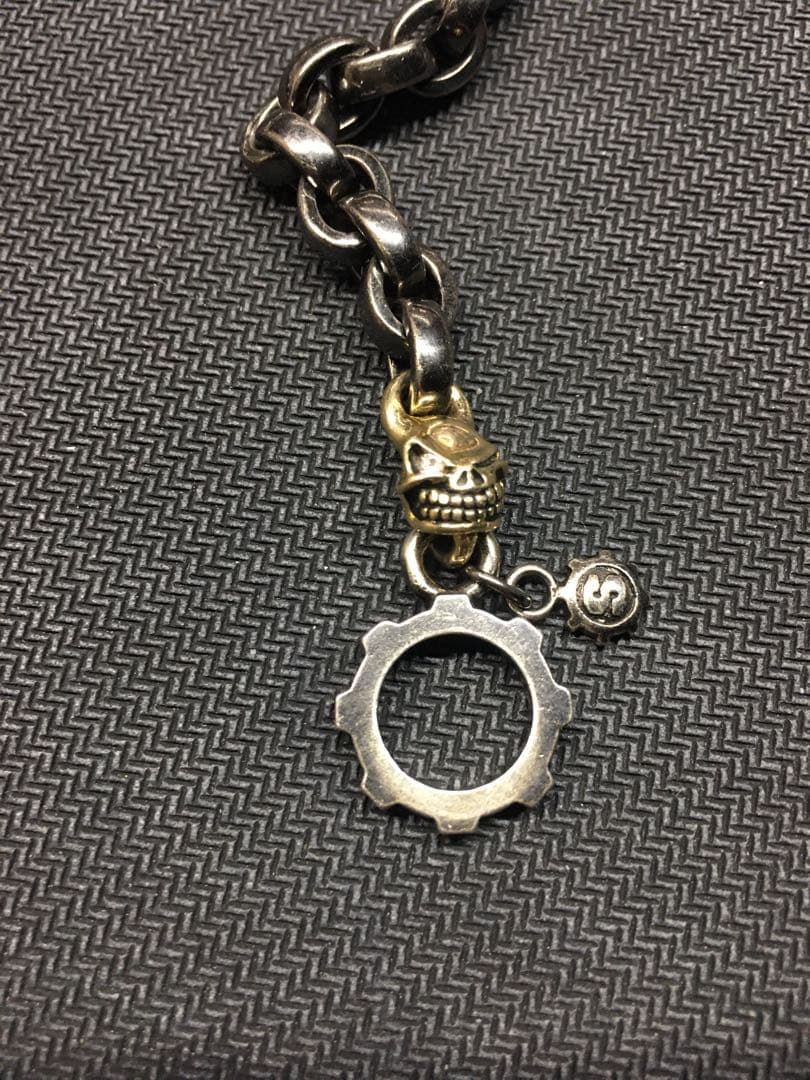 スターリンギア K18タイニースカル/ダイヤアイ/ラージプレーンリンクブラック