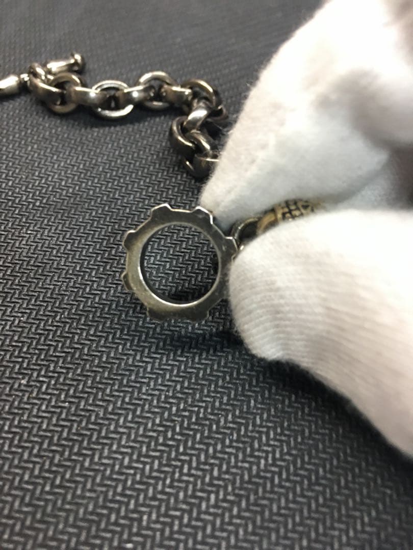 スターリンギア K18タイニースカル/ダイヤアイ/ラージプレーンリンクブラック