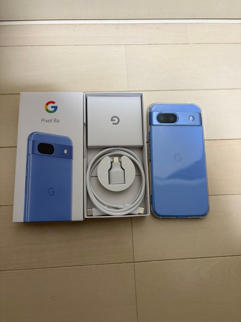 【美品】Google Pixel 8a bay 青色 ケース付