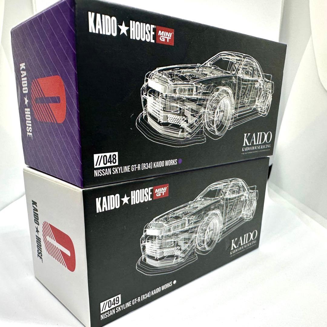 MINIGT Nissan スカイライン GT-R R34 街道ハウス 2セット