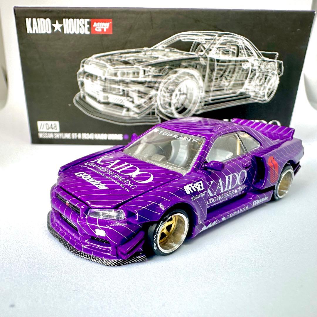 MINIGT Nissan スカイライン GT-R R34 街道ハウス 2セット