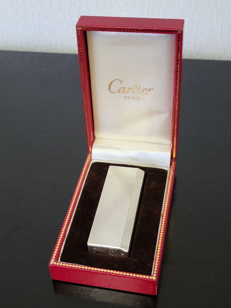 Cartier シルバーライター 専用ケース付き 五角形