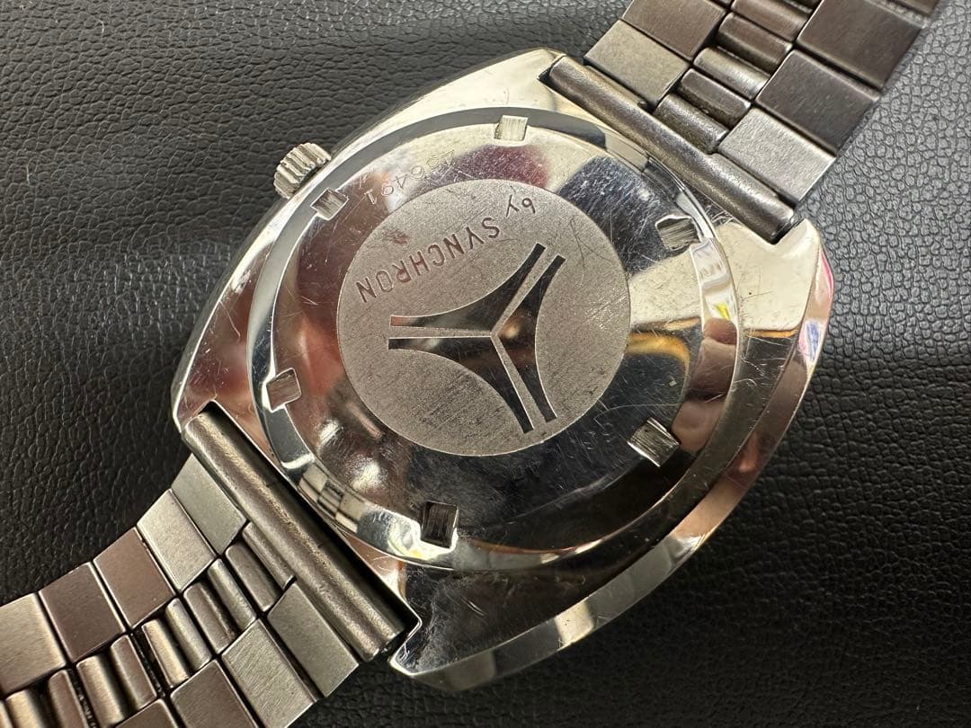 D*e様 希少 シーマ CYMA by SYNCHRON ネイビースター 自動巻