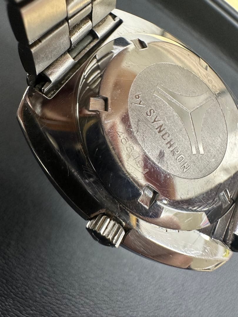 D*e様 希少 シーマ CYMA by SYNCHRON ネイビースター 自動巻