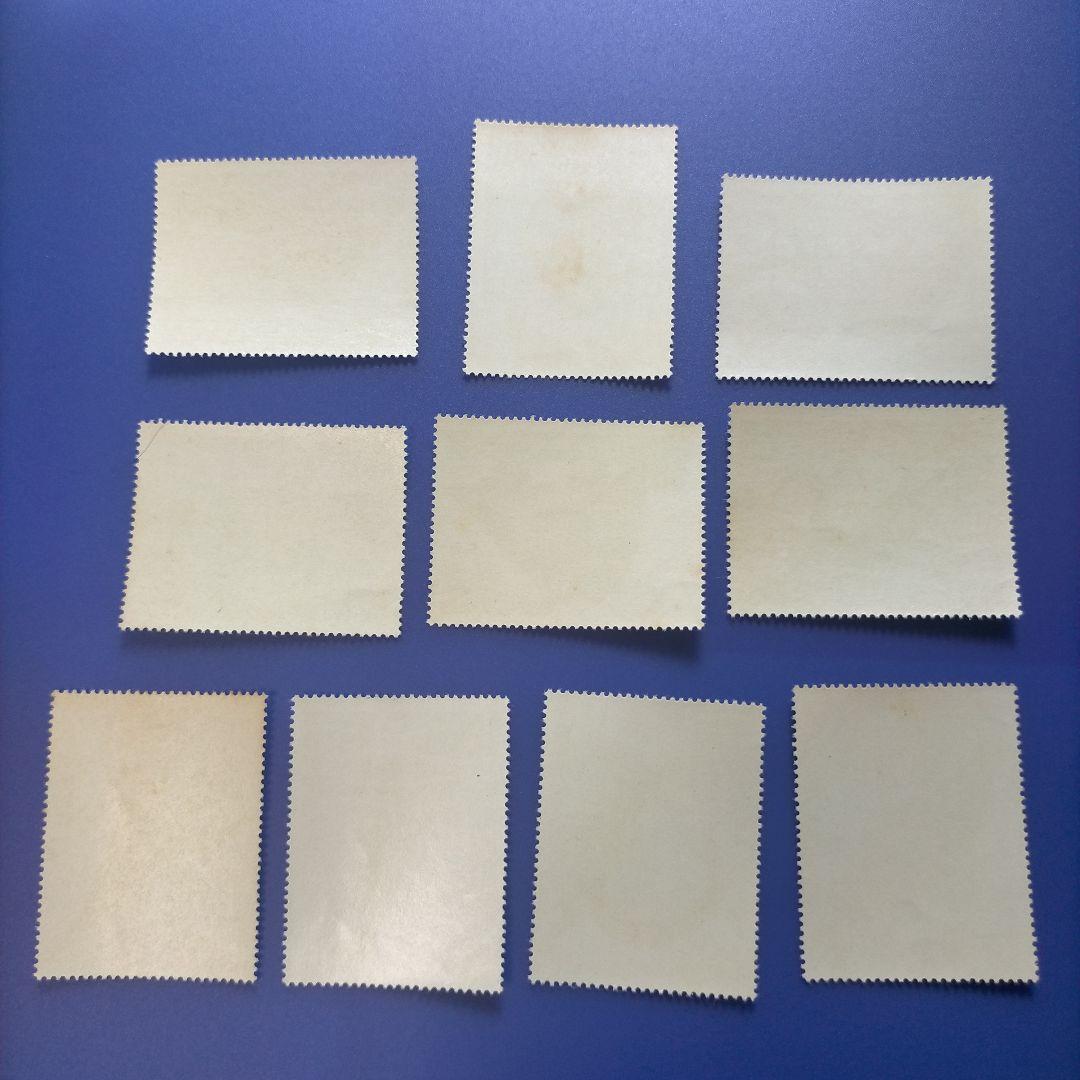 3254 外国切手 ポーランド 1965年 先史時代の恐竜 10種 未使用