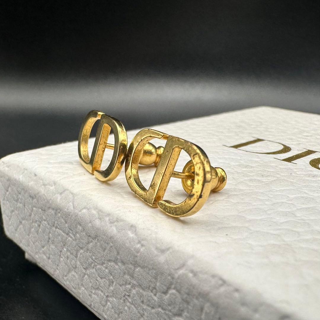 美品✨　Dior　ピアス　CD ロゴ　ゴールド　希少　刻印　1531