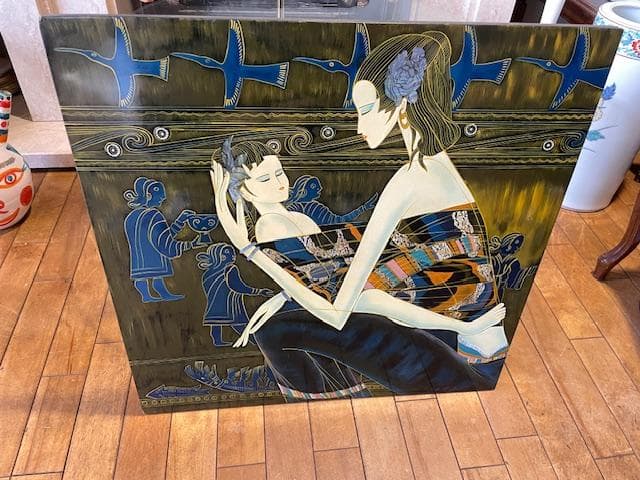 現代アート 漆芸 母子像