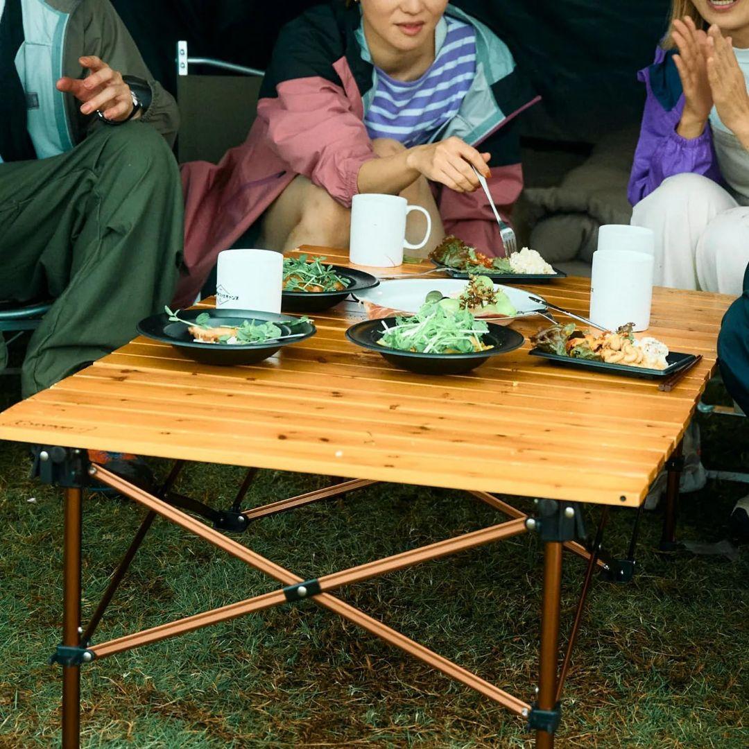 Coleman ナチュラルウッドロールテーブル