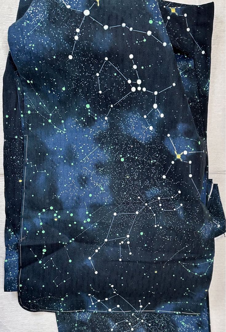 浴衣　新品未使用　星空　星座　広襟仕立て
