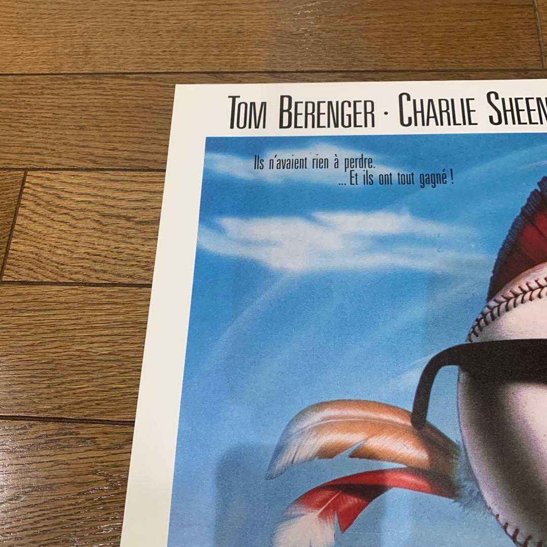 【1枚のみ】インディアンス/メジャーリーグ　フランス版ポスター　チャーリーシーン