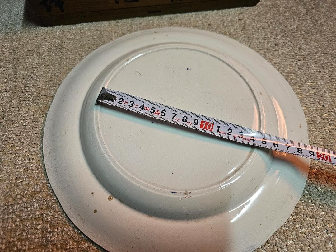 ブルーウイロウ柄 オランダ鉢(皿) 幕末から明治の輸入