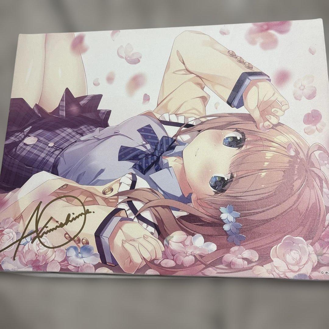 きみしま青　直筆サイン入りF6キャンパスアート　01咲希