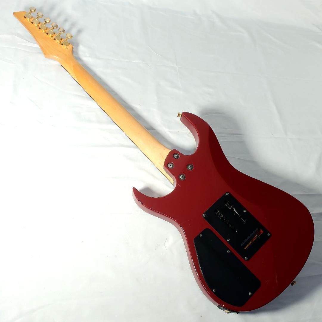 弦交換 FERNANDES エレキギター キルト柄レッド ゴールドパーツ