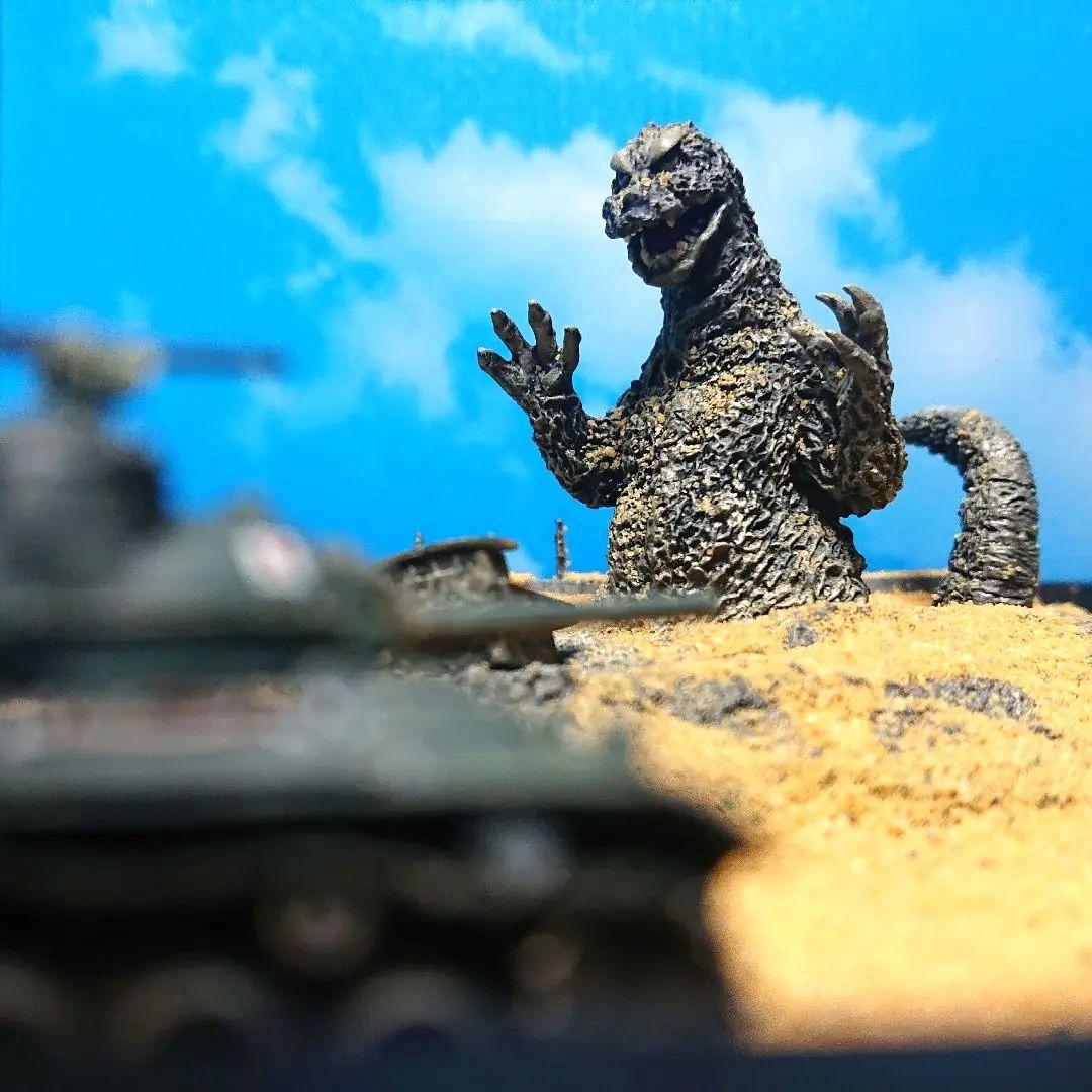 ゴジラ対自衛隊 61式戦車 (モスラ対ゴジラ) ジオラマ