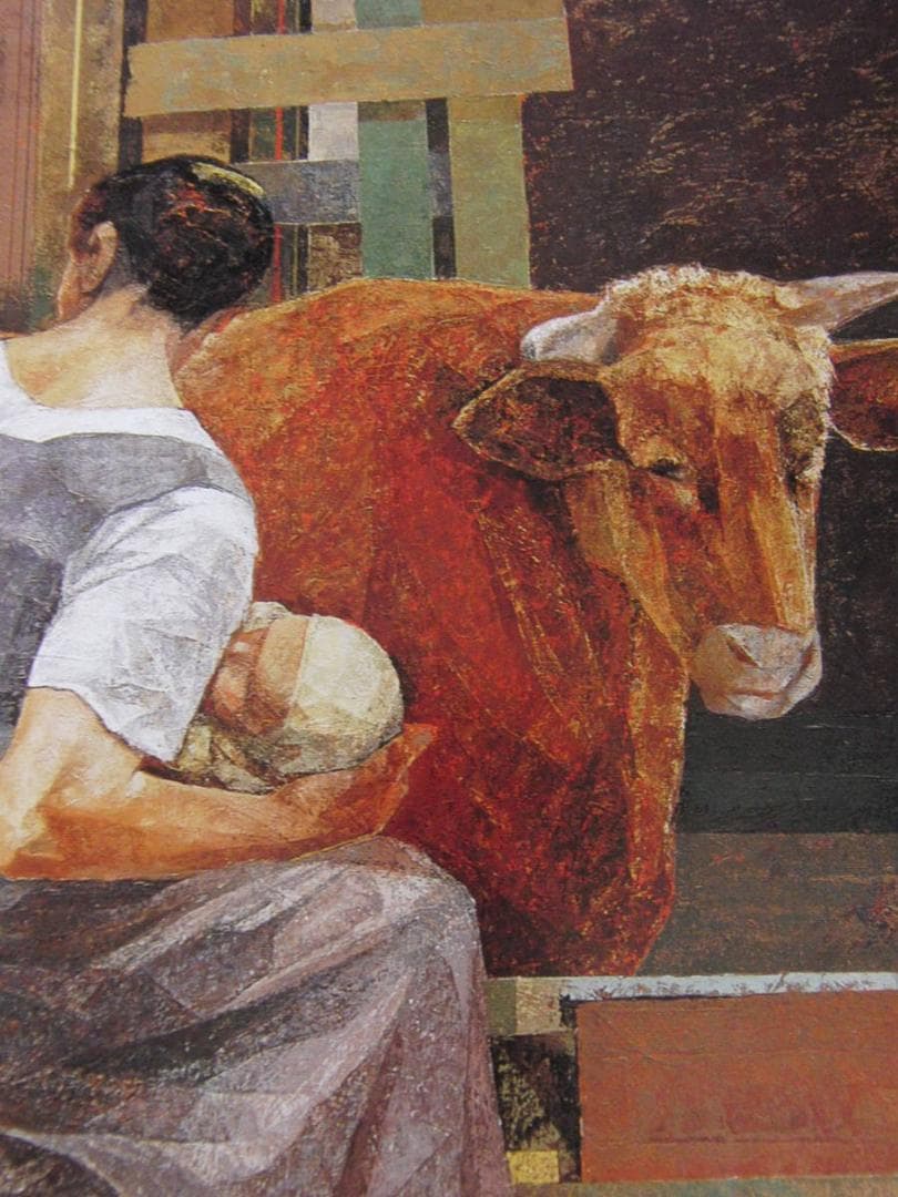 山本勇、【朱夏】、希少な額装用画集より、新品額装付、状態良好