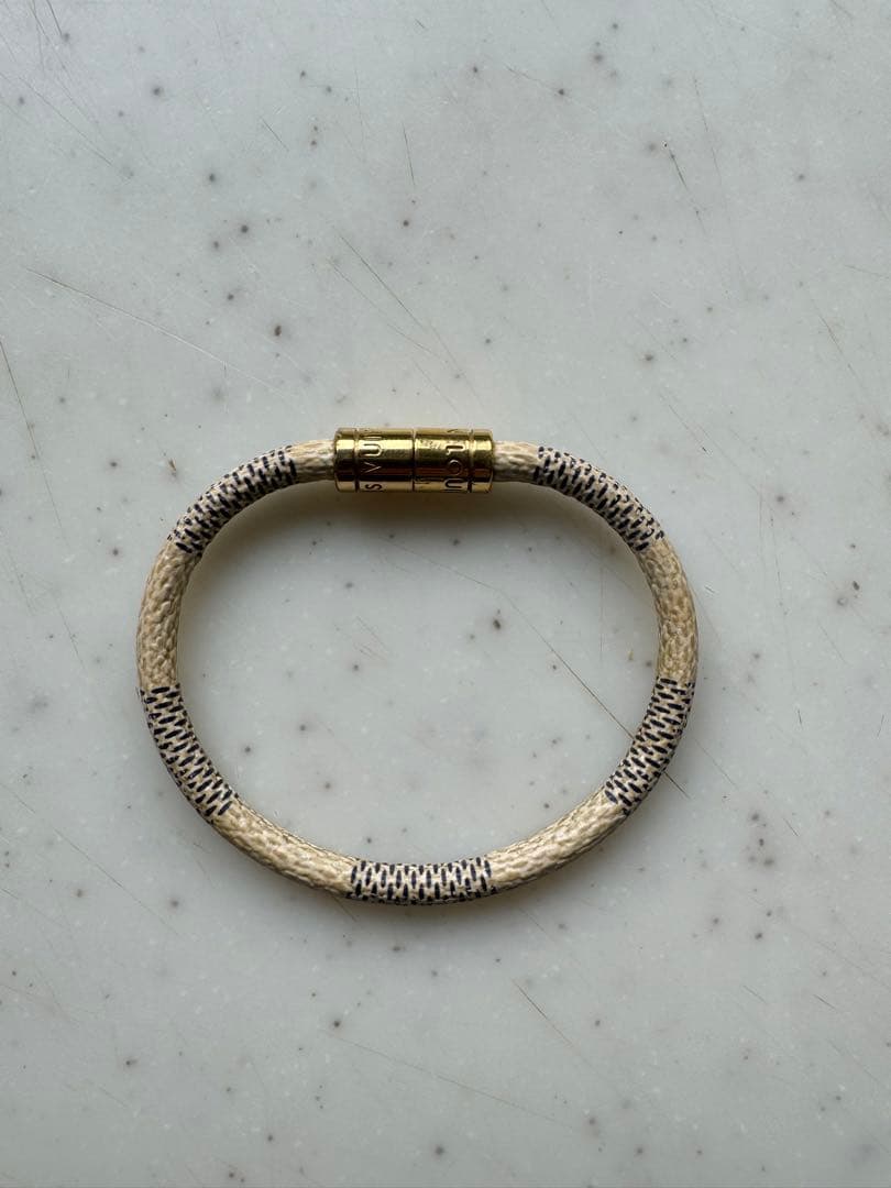 ルイヴィトン　ブレスレット　ダミエアズール　キープイット　ゴールド金具