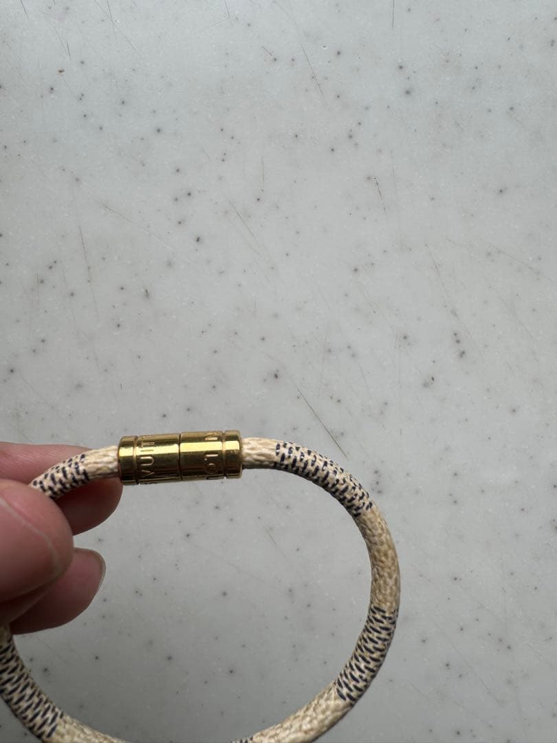 ルイヴィトン　ブレスレット　ダミエアズール　キープイット　ゴールド金具