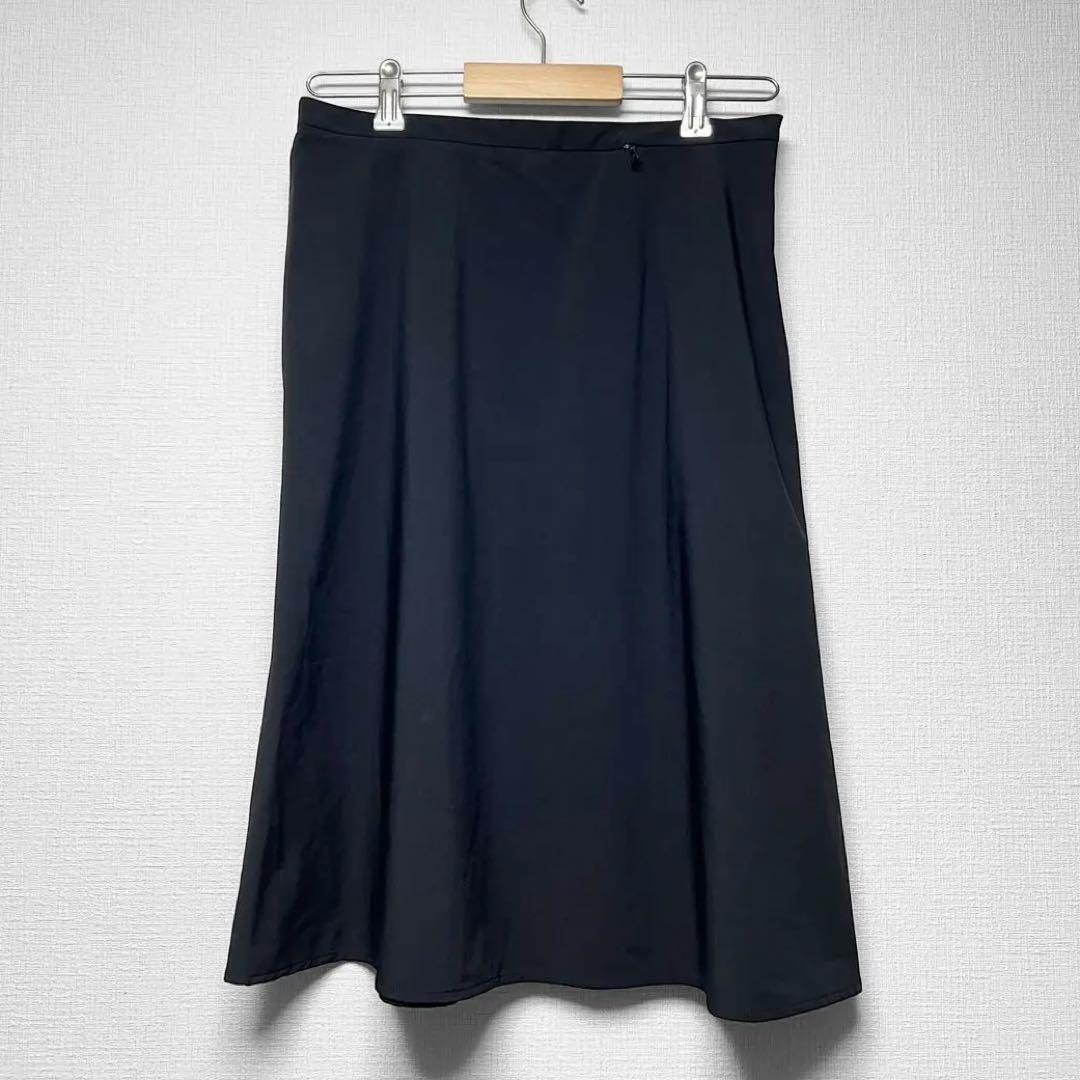 PRADA プラダスポーツ ナイロン フレアスカート 膝丈 黒 ポケット 40