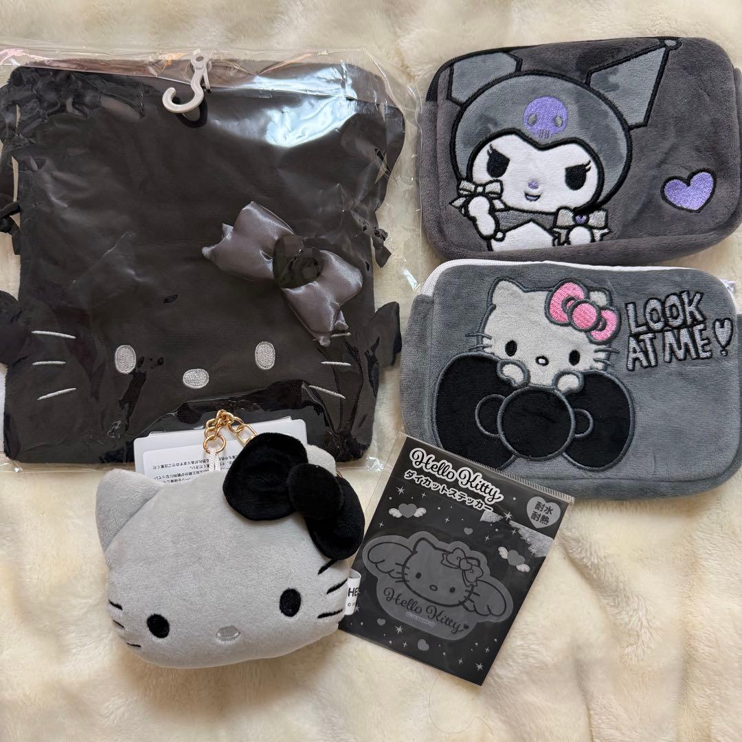 ハローキティ ポーチセット 黒 しまむら