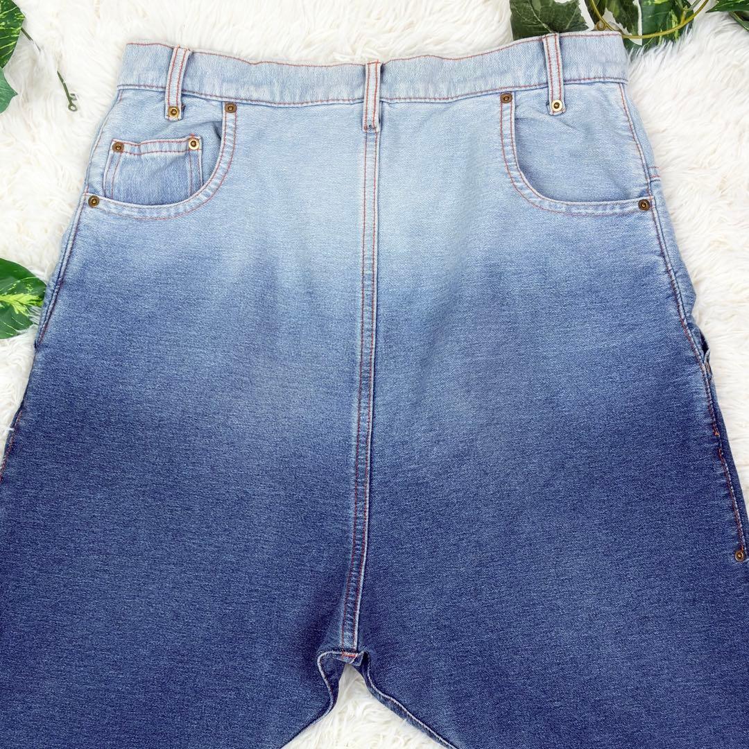 美品　メルシーボークー　後ろ前パンツ　サルエルパンツ　スウェットデニム　3