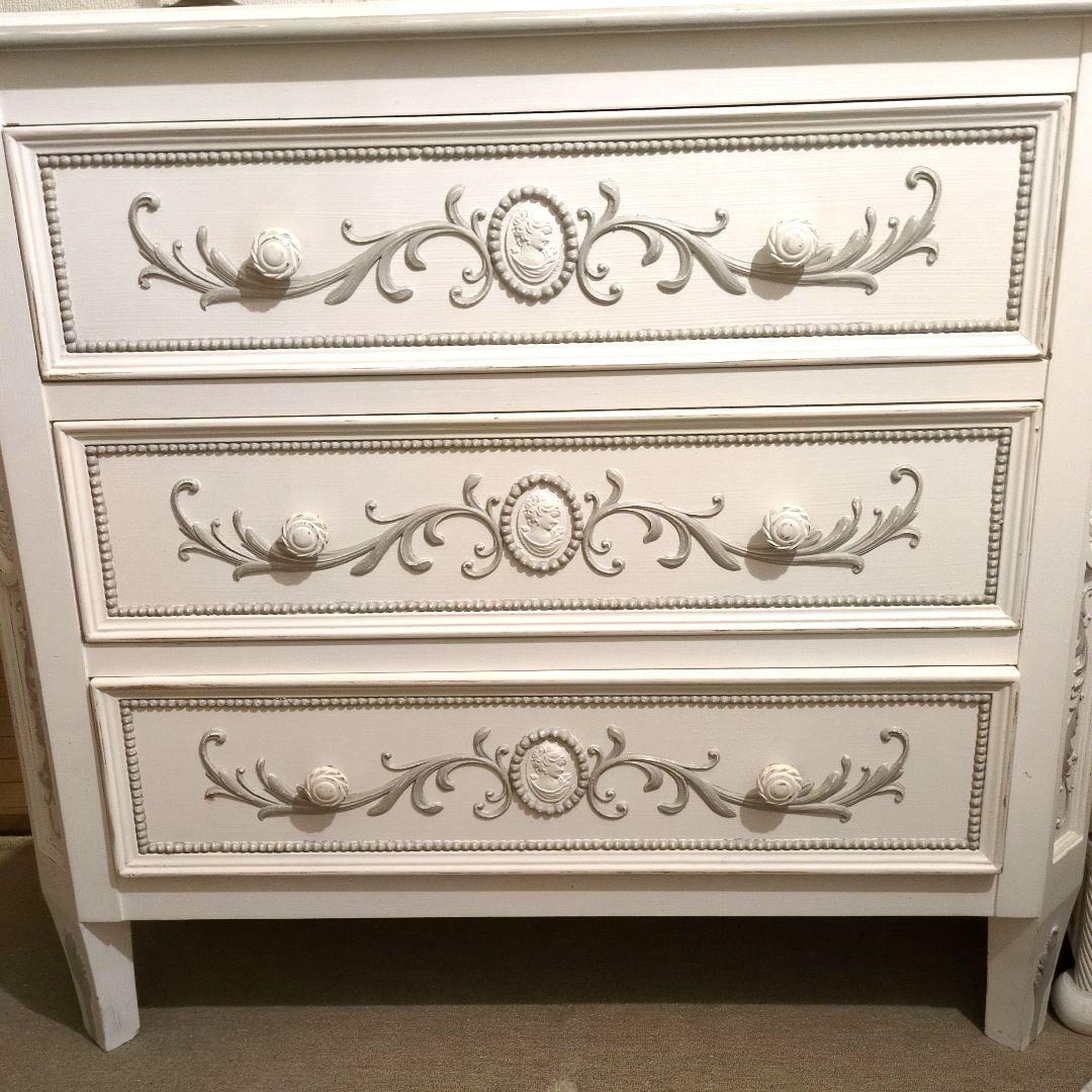 フランスカントリーコーナー/パールシリーズ/フレンチチェスト/シャビー/kino