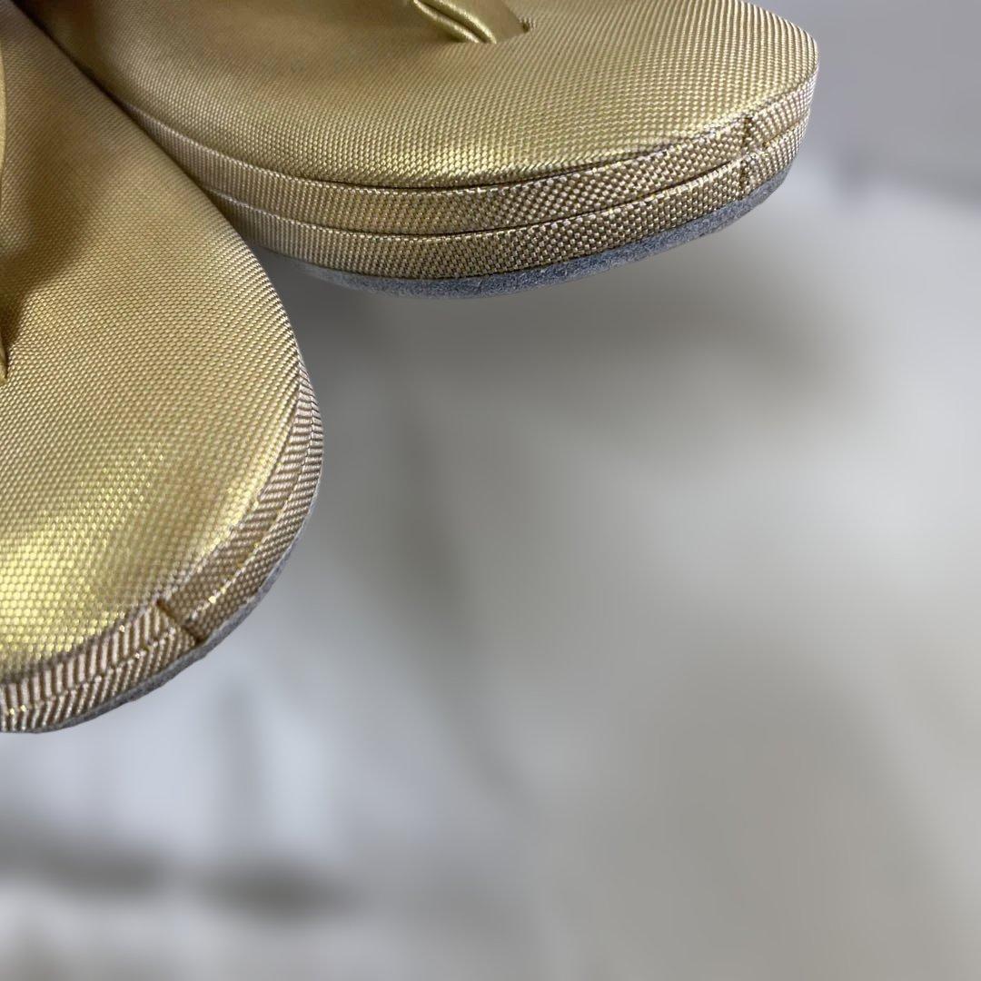 佐賀錦　伊と忠　正絹　和装小物　着物　草履&バッグ　セット　金色　フォーマル