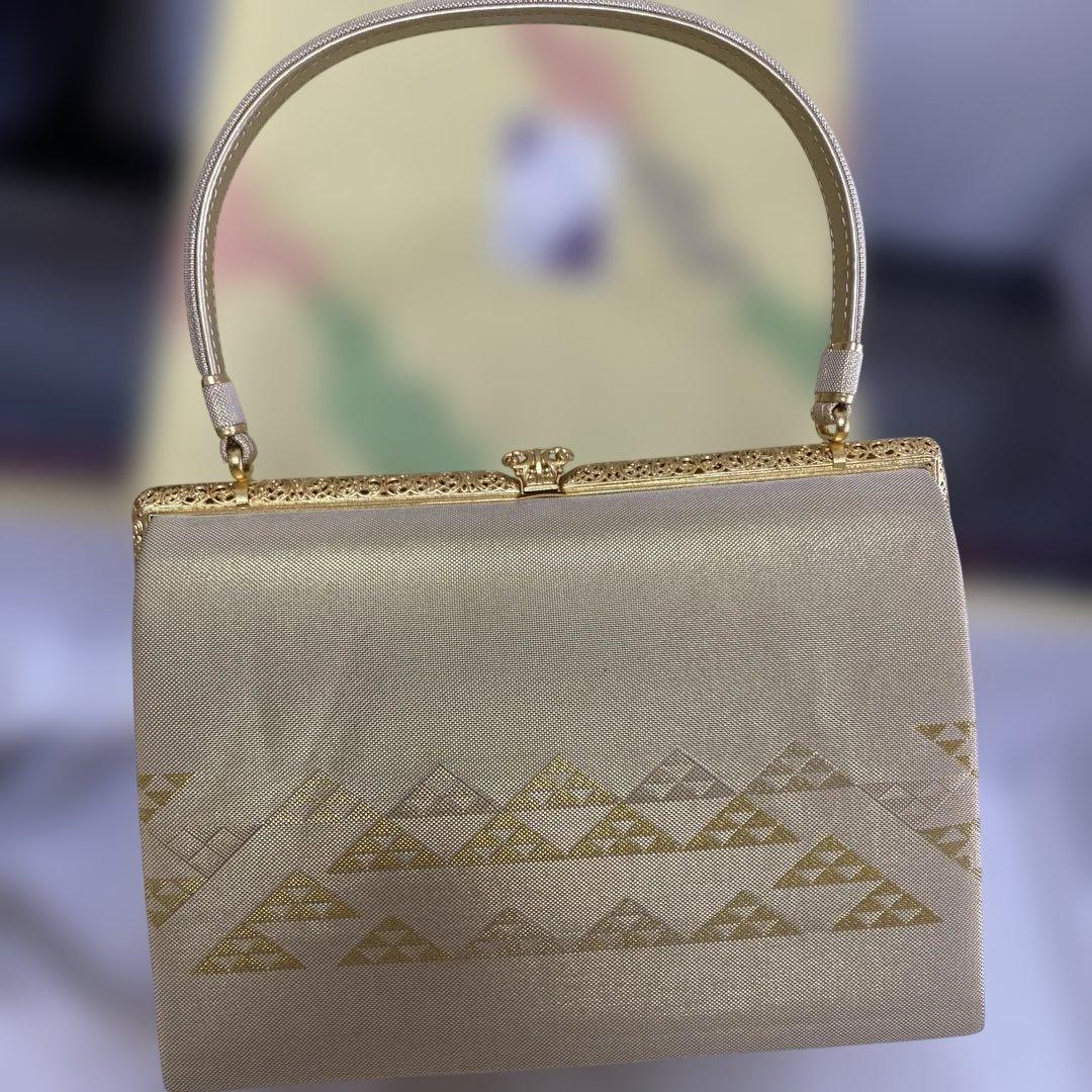 佐賀錦　伊と忠　正絹　和装小物　着物　草履&バッグ　セット　金色　フォーマル