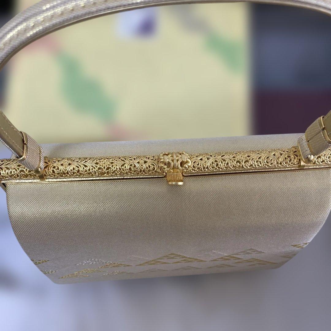 佐賀錦　伊と忠　正絹　和装小物　着物　草履&バッグ　セット　金色　フォーマル