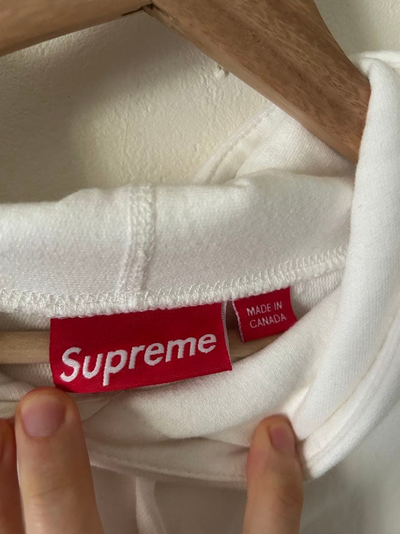 激レア！13ss supremeblingボックスロゴパーカー綾野剛着ホワイト