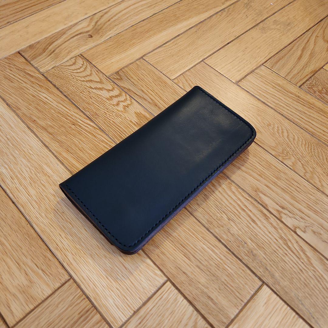 トラッカーウォレット　クロムエクセル　レザー　ブラック　長財布　茶芯