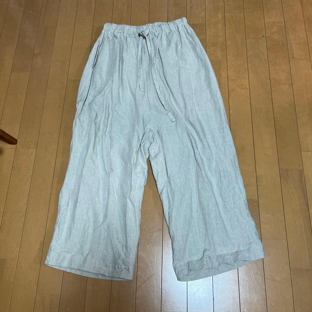 値下げichi antiquities リネンサルエルパンツ