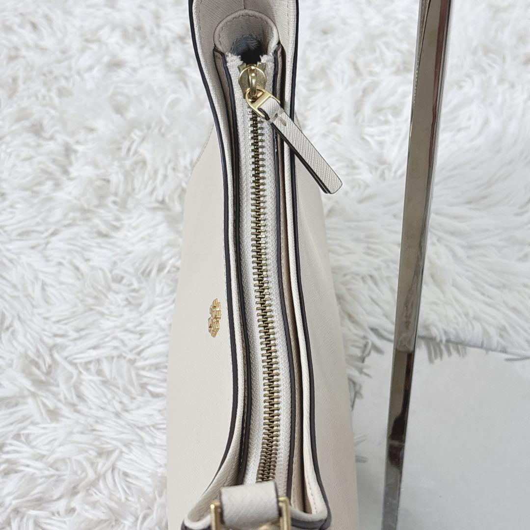 トリーバーチ アクセサリーポーチ エマーソン サフィアーノレザー　白