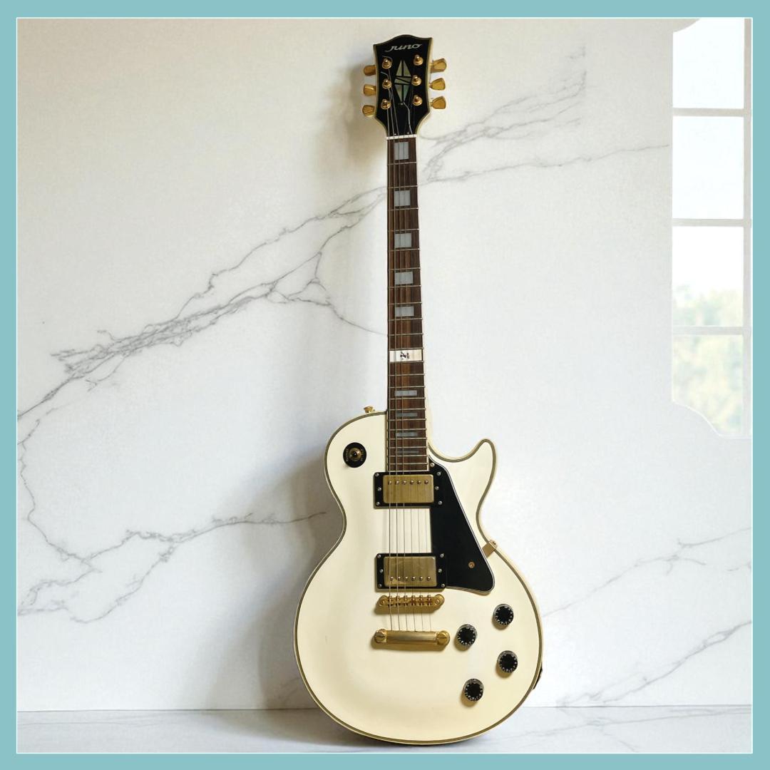 希少品 動作品 Juno レスポール エレキギター ホワイト