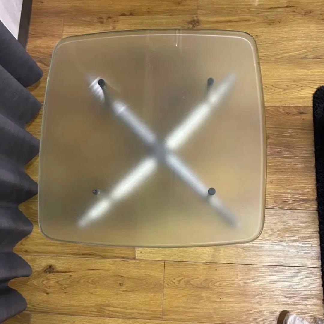 ゴムパッキン無し　Linkローテーブル LAL-55GSF ガラス天板のテーブル