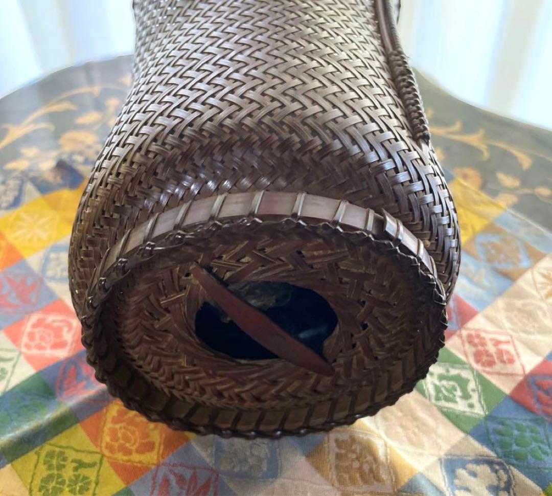 中田錦石作 花籠