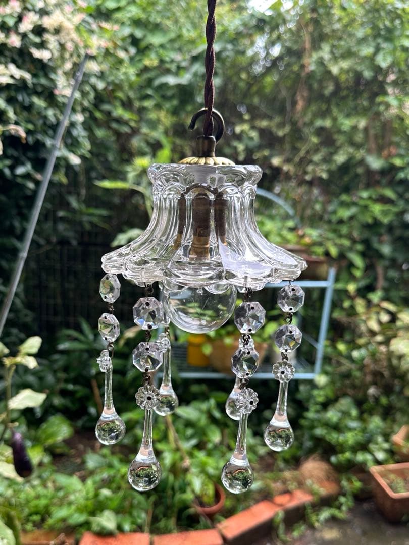 希少＊ 1920年代 フランス アンティーク 大きな可愛いお花のミニシャンデリア