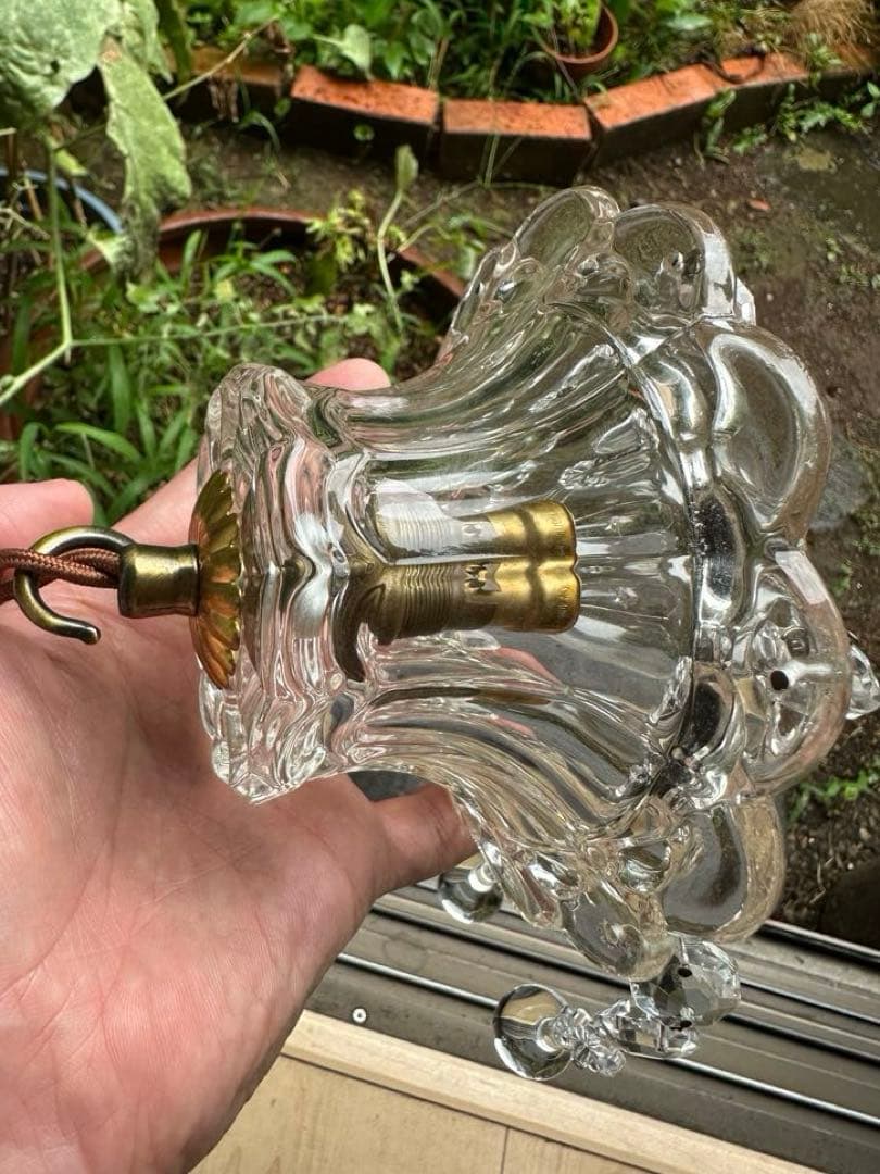 希少＊ 1920年代 フランス アンティーク 大きな可愛いお花のミニシャンデリア