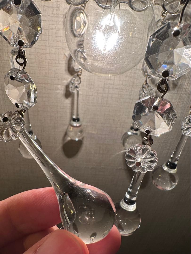 希少＊ 1920年代 フランス アンティーク 大きな可愛いお花のミニシャンデリア